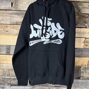 Freestyle Life We Outside Streets Hoodie, Black, Medium